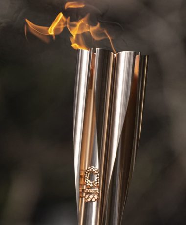 Les relayeurs de la flamme Olympique