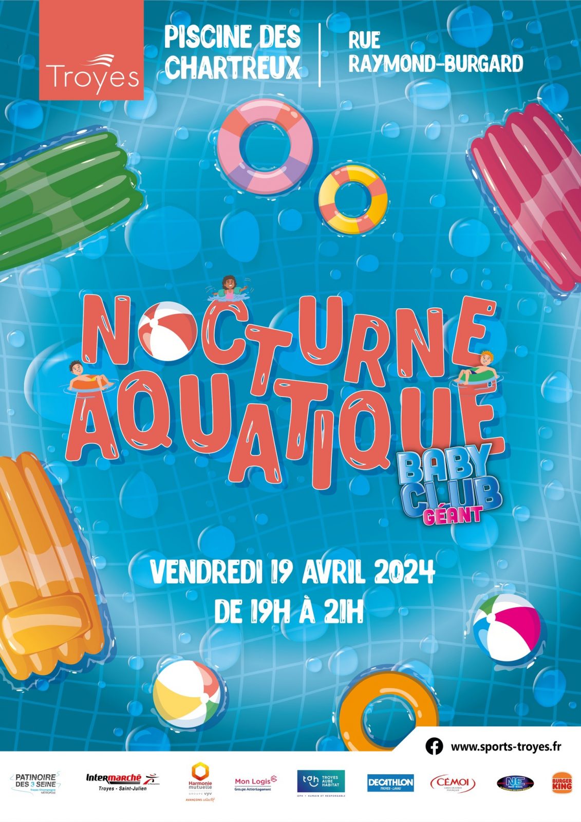 NOCTURNE AQUATIQUE - BABY CLUB GÉANT Le 19 avr 2024