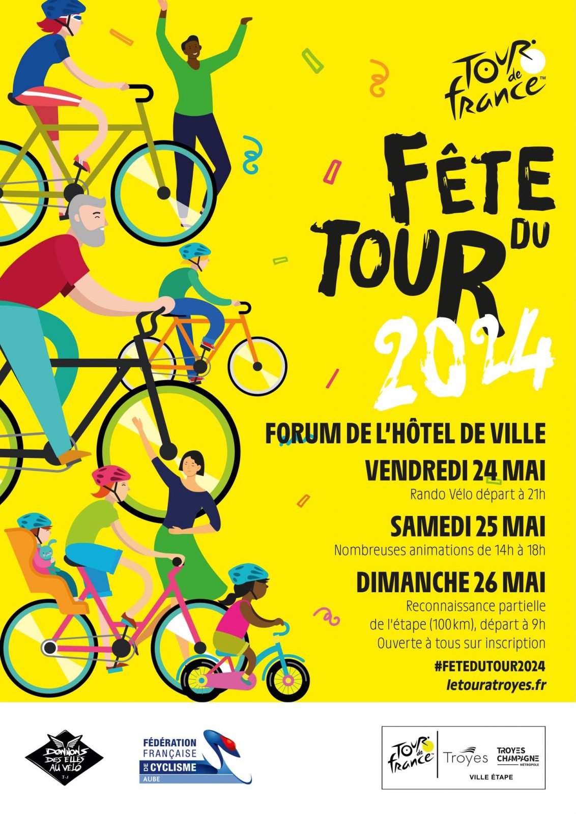 Fête du Tour 2024 à Troyes Du 24 au 26 mai 2024