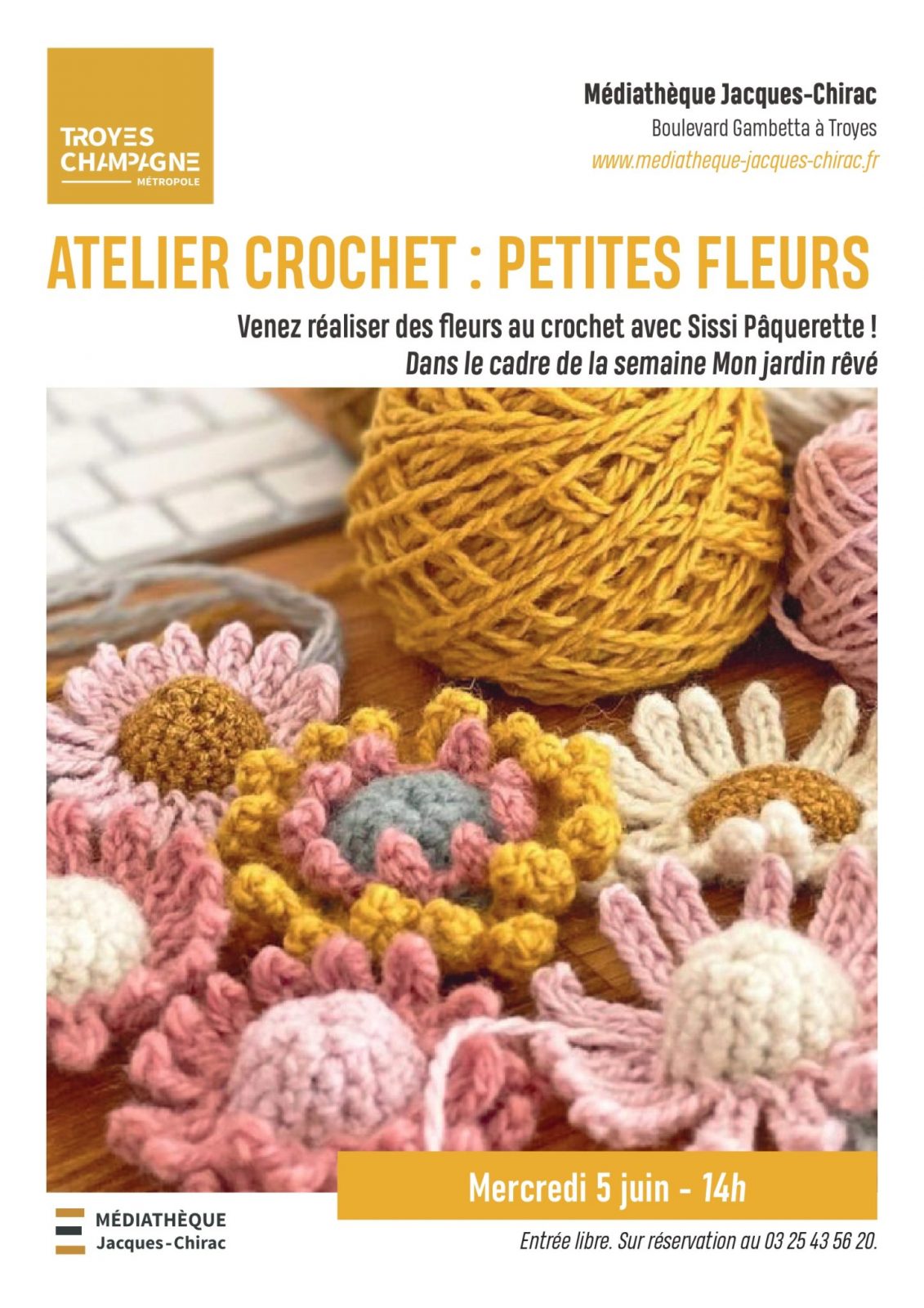 Atelier crochet & Sissi Pâquerette Le 5 juin 2024