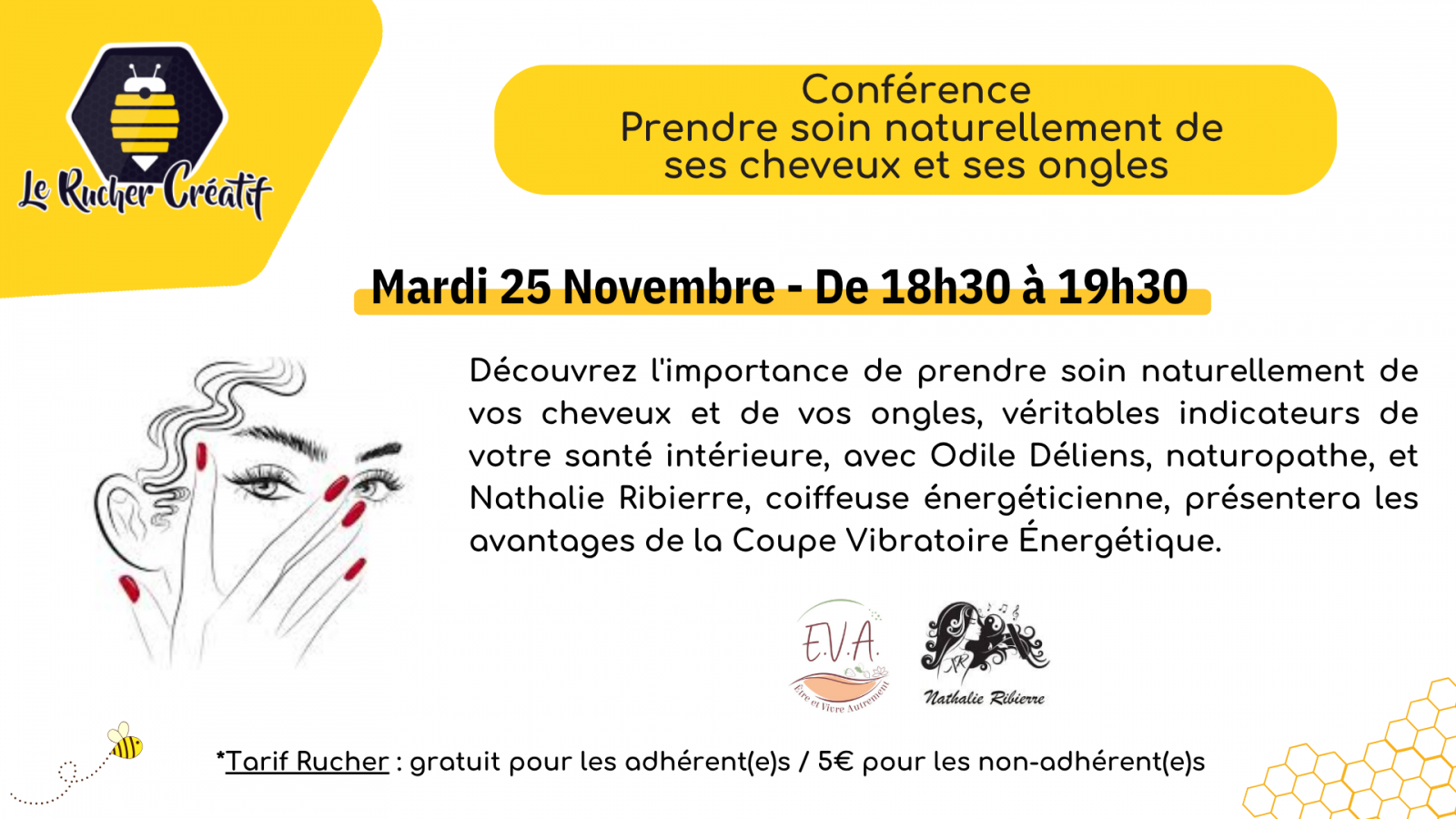 Conférence « Prendre soin naturellement de vos cheveux et de vos ongles »