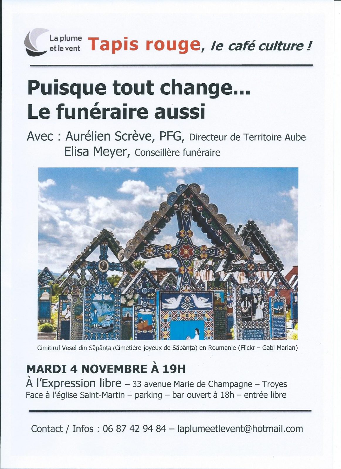 Tapis rouge, le café culture : « Puisque tout change, le funéraire aussi »