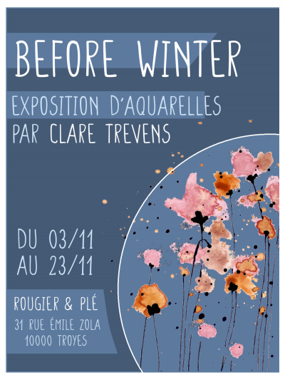 « Before Winter » – Exposition d’aquarelles par Clare Trevens