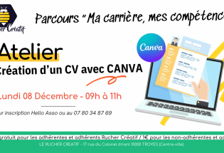 Atelier « Création d’un CV avec Canva »