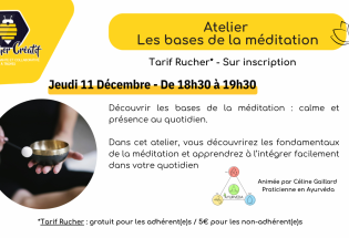 Atelier « Les bases de la méditation »
