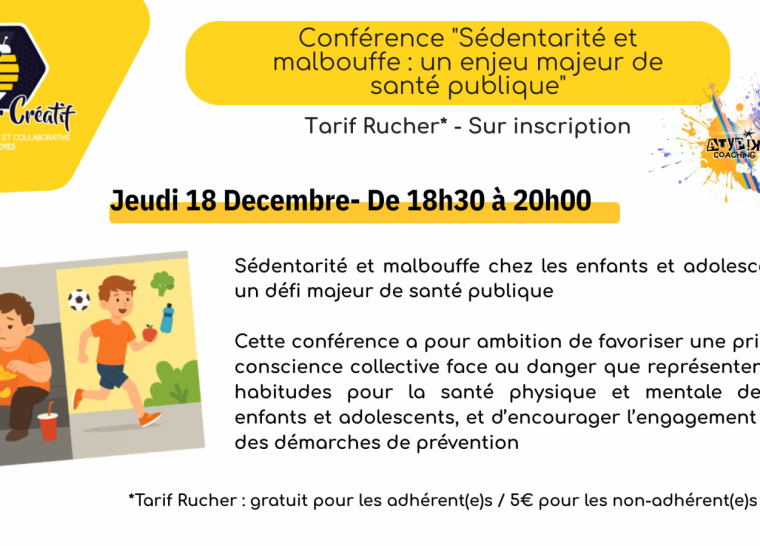 Conférence « Sédentarité et malbouffe : un enjeu majeur de santé publique »