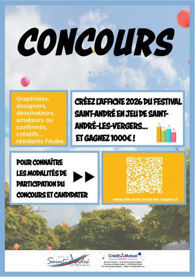 Concours de création d’affiche du Festival Saint-André en Jeu 2026