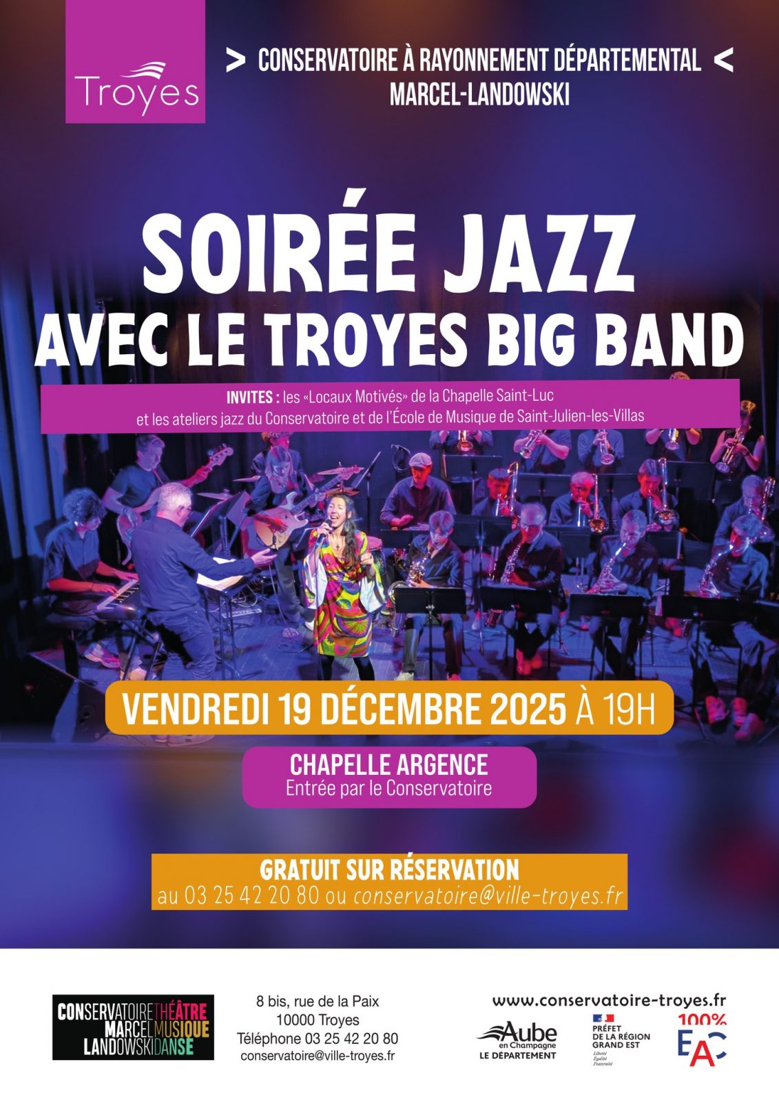 Soirée Jazz avec le Troyes Big Band