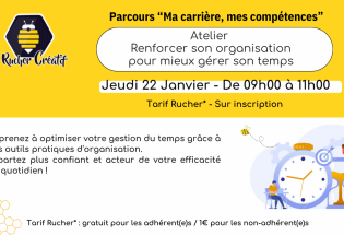 Atelier « Renforcer son organisation pour mieux gérer son temps »