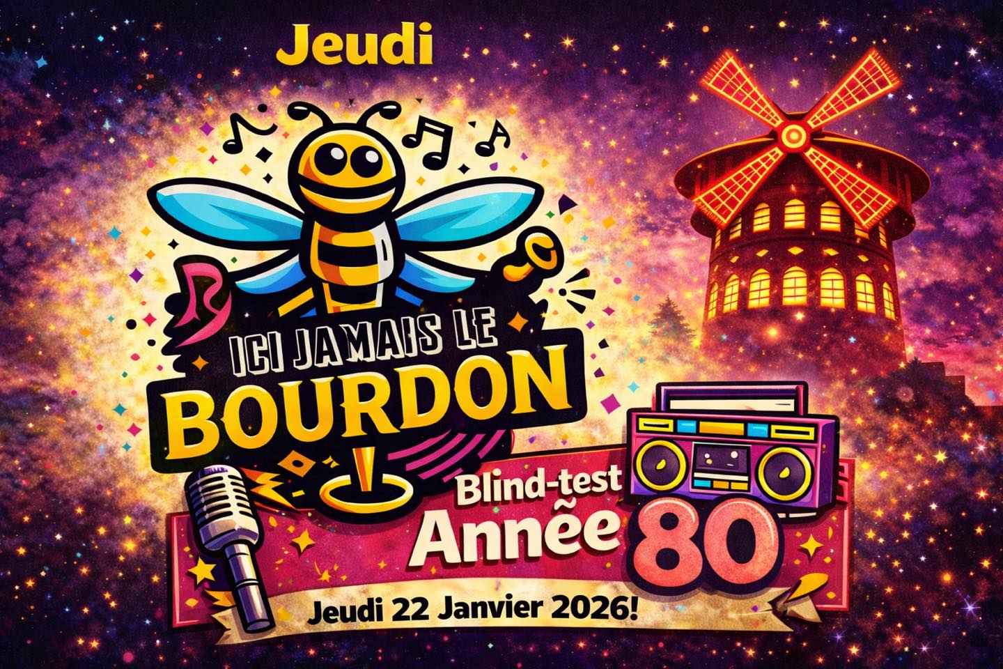 Blind-test années 80 au Moulin Club
