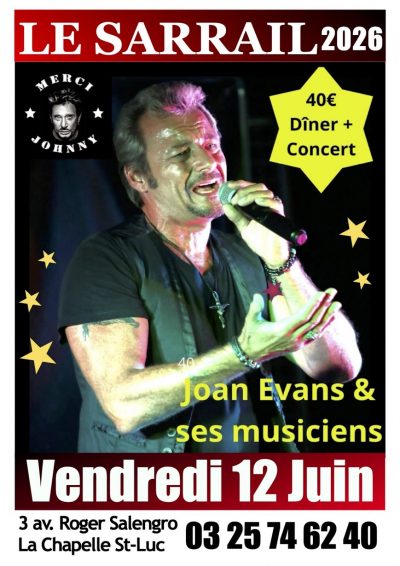 Soirée dîner-concert avec Joan Evans et ses musiciens !