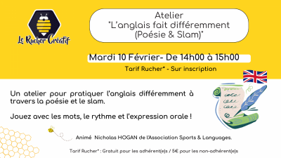 Atelier « L’anglais fait différemment (Poésie & Slam) »