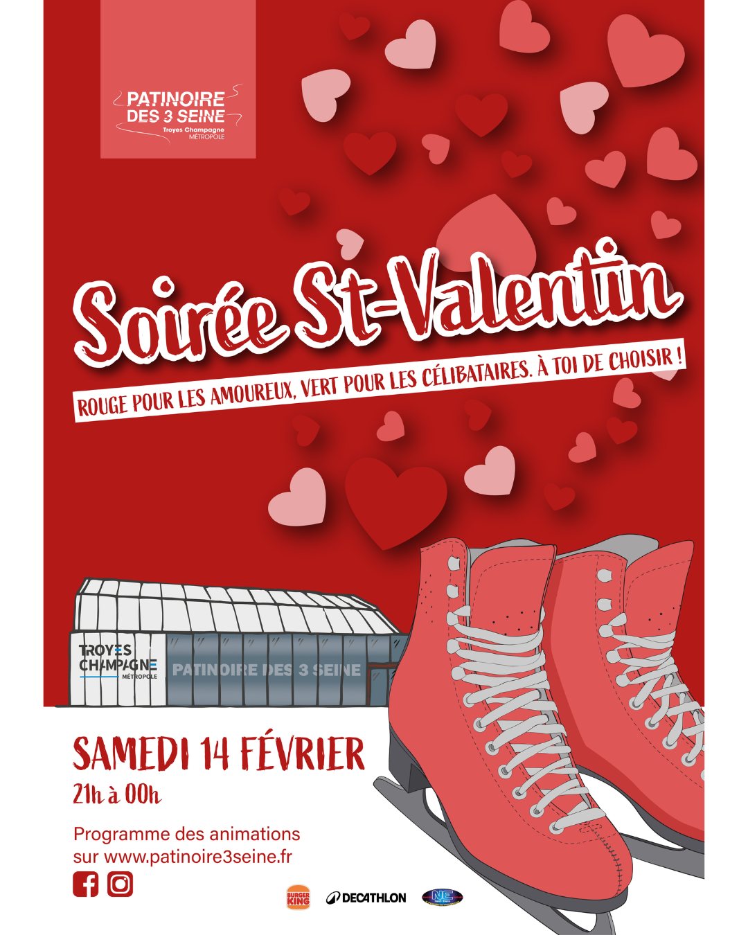 La Saint-Valentin à la patinoire