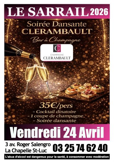 Soirée Dansante spéciale « Champagne Clérambault »