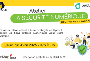 Guid&rsquo;Asso : Atelier La sécurité numérique pour les associations (12 places)