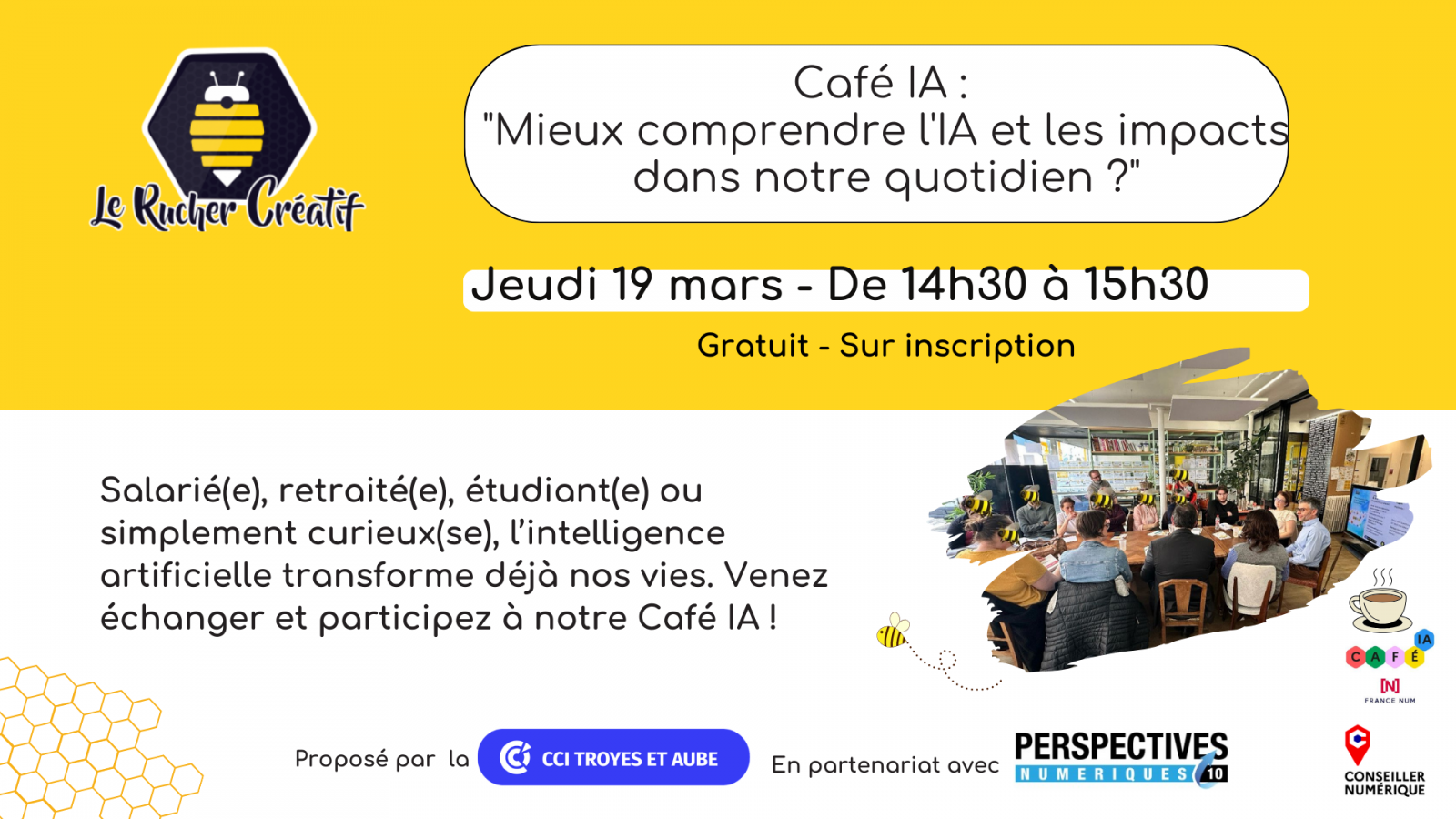 Café IA : « mieux comprendre l&rsquo;IA et les impacts dans notre quotidien ? »