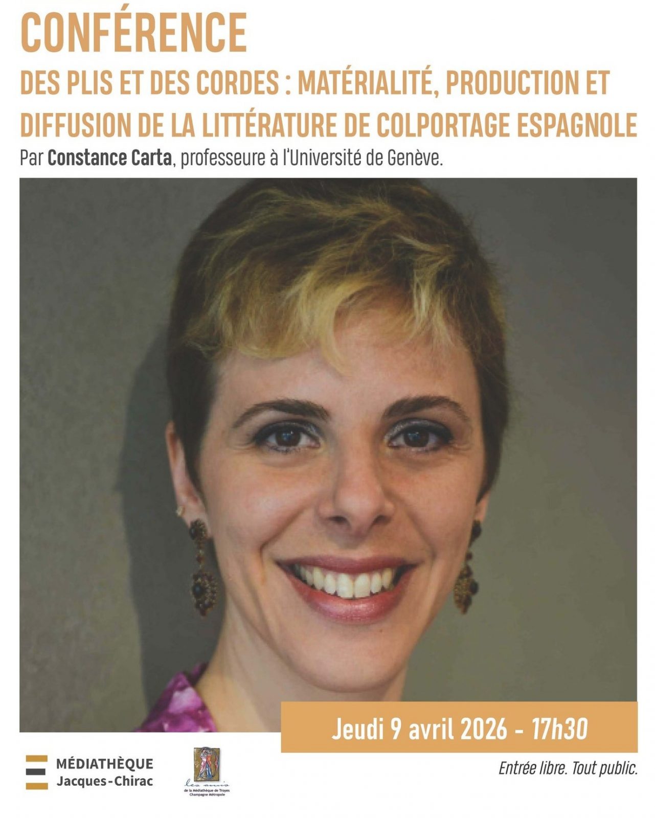 Conférence – Des plis et des cordes : matérialité, production et diffusion de la littérature de colportage espagnole