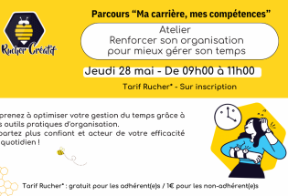 Atelier « Renforcer son organisation pour mieux gérer son temps »