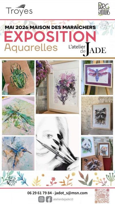 Exposition : Aquarelles par l&rsquo;Atelier de Jade