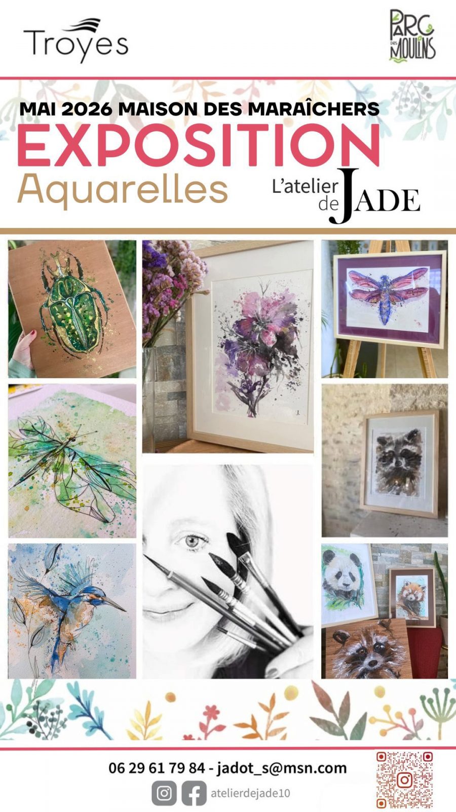 Exposition : Aquarelles par l&rsquo;Atelier de Jade