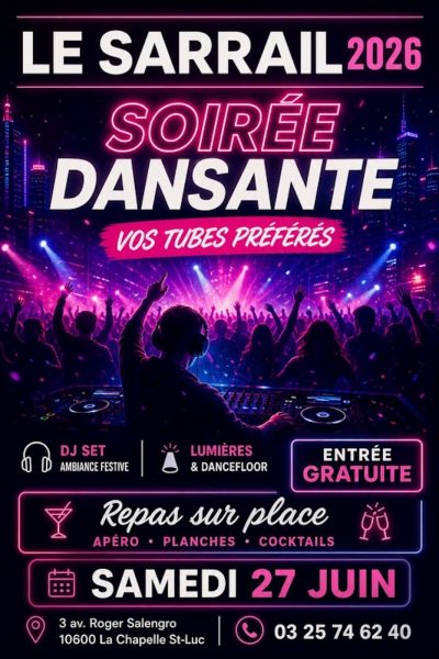 Soirée dansante « Vos tubes préférés »