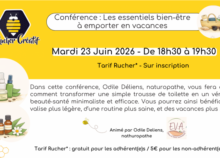 Conférence : Les essentiels bien-être à emporter en vacances