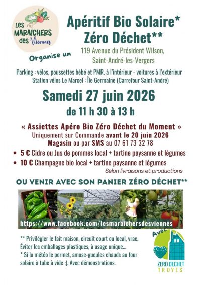 Apéritif bio solaire – Zéro Déchet
