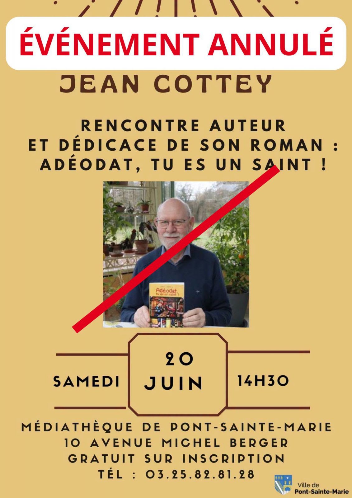 Rencontre auteur avec Jean Cottey : ANNULÉE