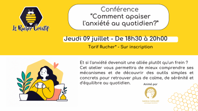 Conférence « Comment apaiser l&rsquo;anxiété au quotidien »