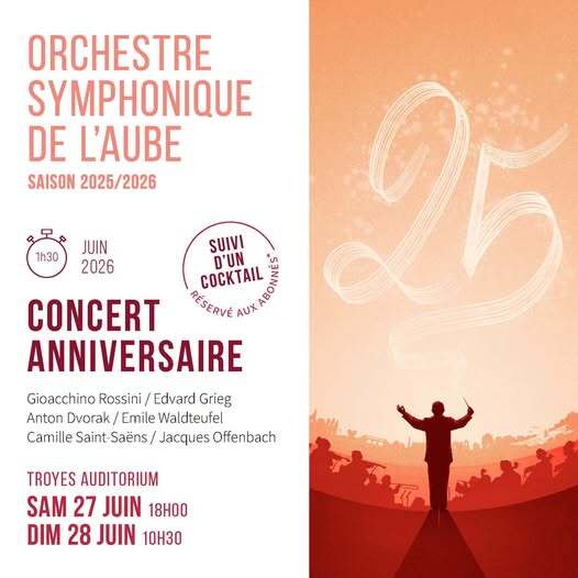 Orchestre Symphonique de l&rsquo;Aube – Concert anniversaire