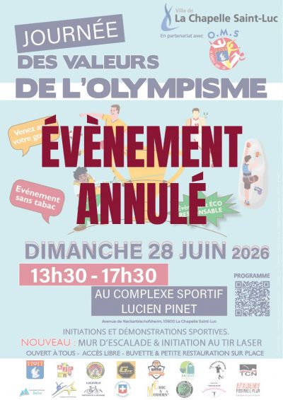 Evénement annulé : Journée des valeurs de l&rsquo;Olympisme