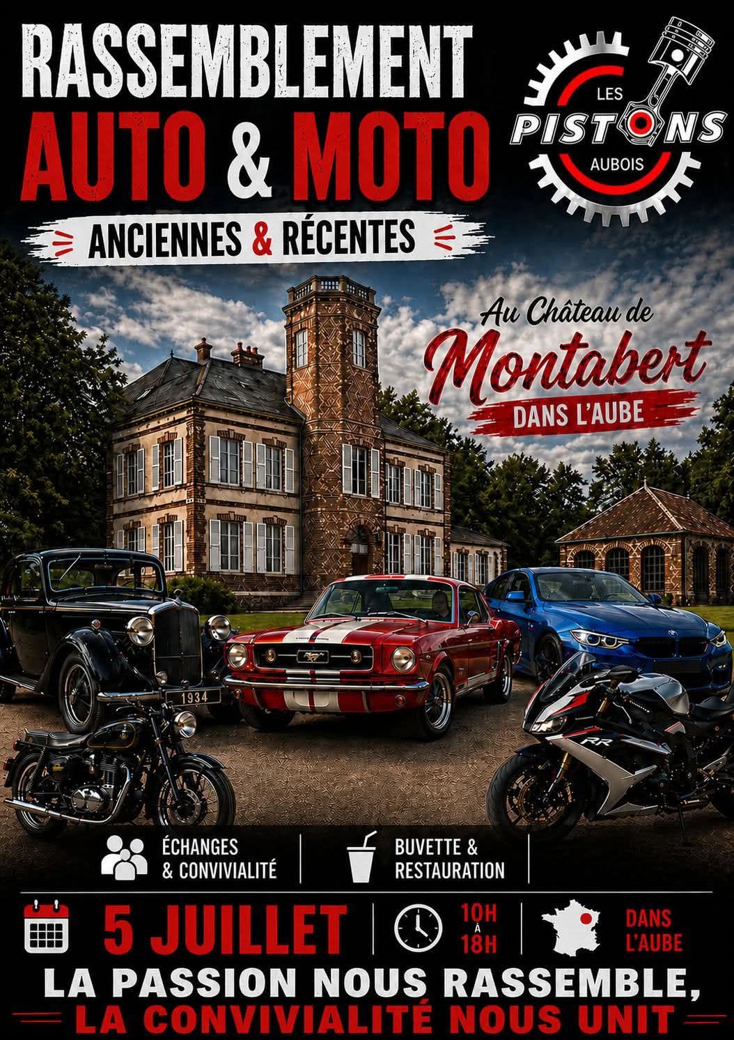 Rassemblement Auto & Moto par Les Pistons Aubois