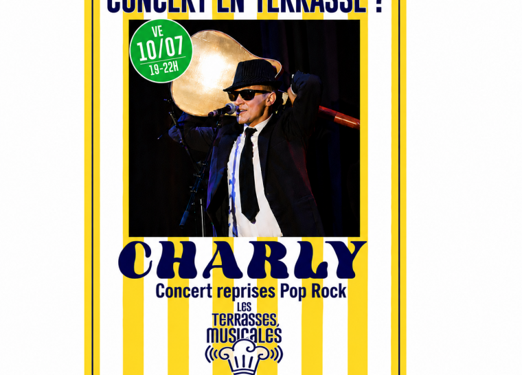 Concert gratuit de reprises Pop-Rock par le chanteur CHARLY