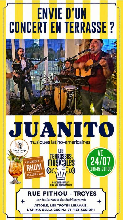 Les Terrasses Musicales – Concert latino cubain du Groupe JUANITO