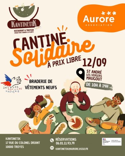 Cantine solidaire à prix libre