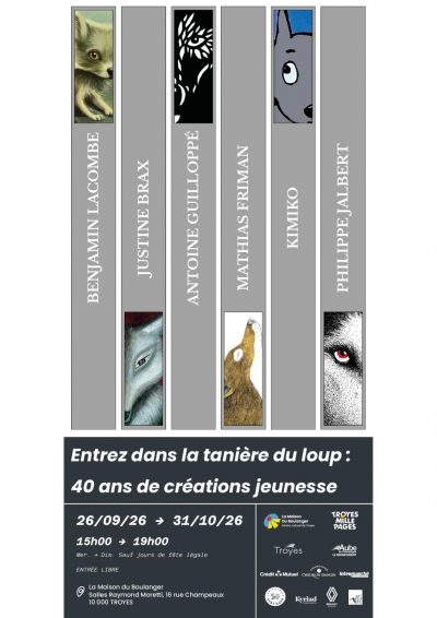 Exposition « Entrez dans la tanière du loup : 40 ans de créations jeunesse »