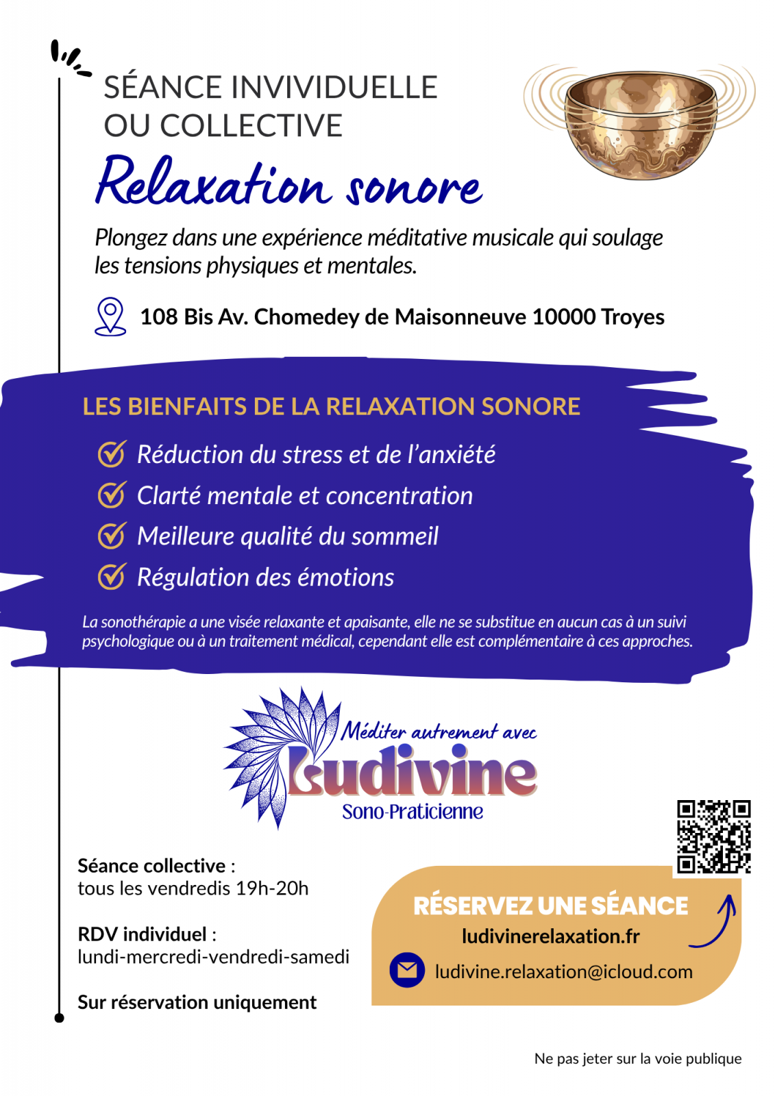 Relaxation sonore pour évacuer le stress et les tensions