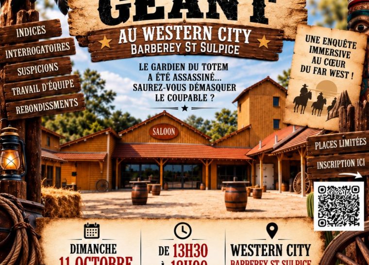 Cluedo Géant au Western City – Le Gardien du Totem