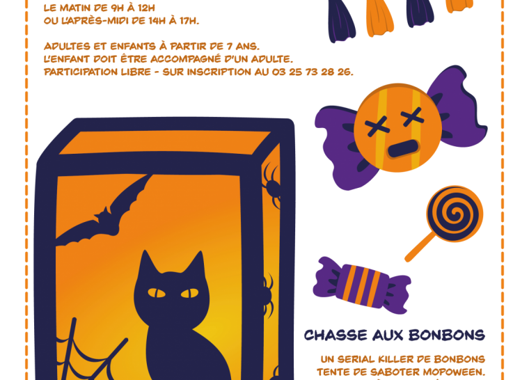 MOPOWEEN – Chasse aux bonbons et atelier de décorations d’halloween à la MOPO