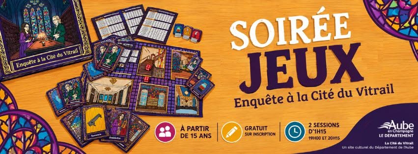 Soirée jeux « Enquête à la Cité du Vitrail »