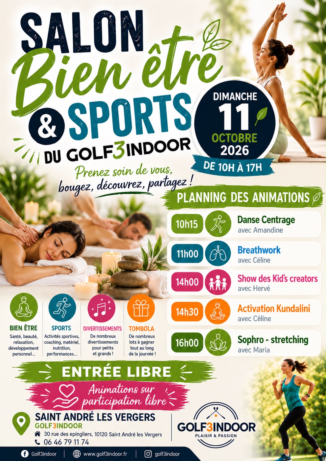 Salon bien être & sports du Golf3indoor