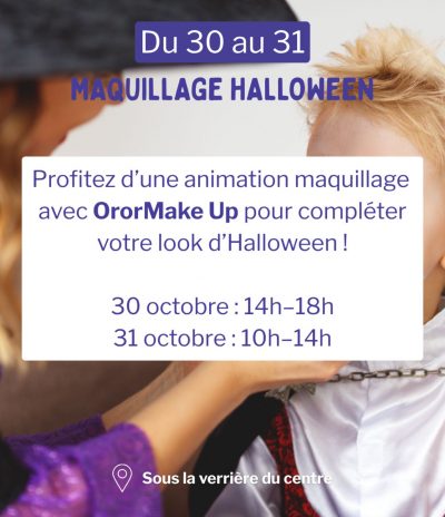 Maquillage d&rsquo;Halloween à Marques Avenue