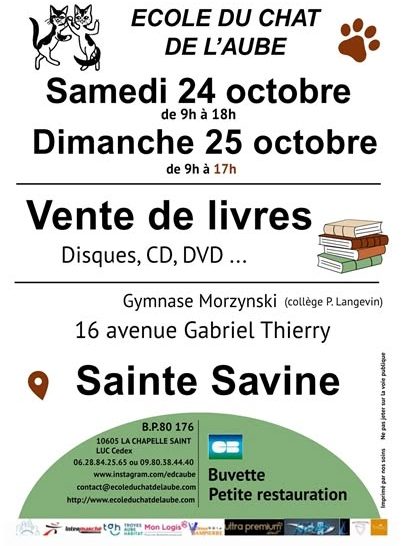Foire aux livres de l’École du Chat de l’Aube