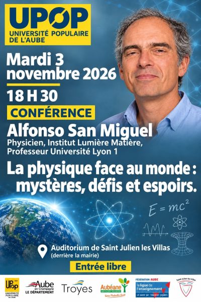 Conférence – La physique face au monde : mystères, défis et espoirs